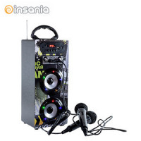 Portable Sound Speaker with 2 Microphones