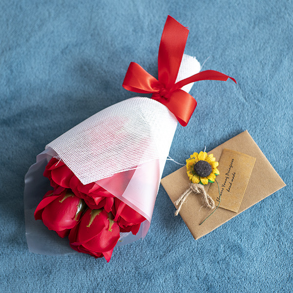 Gift Box with Red Roses