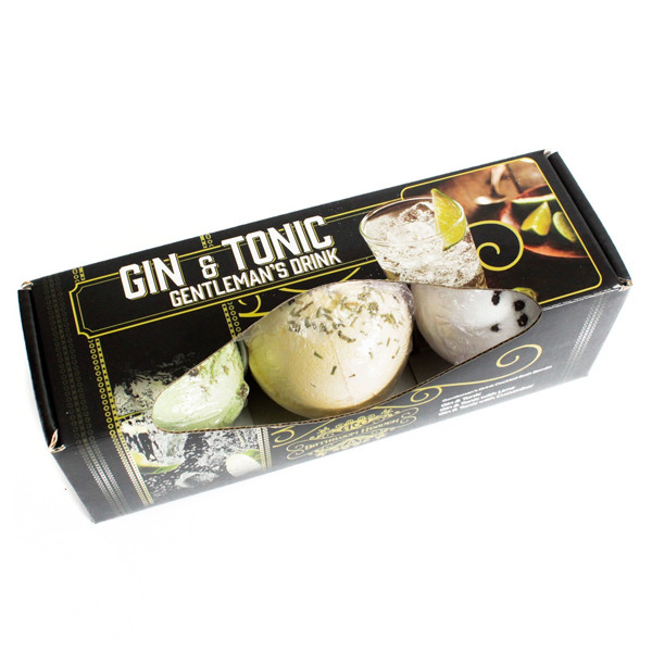 Conjunto de 3 Bombas de Banho Cocktail Gin Tónico