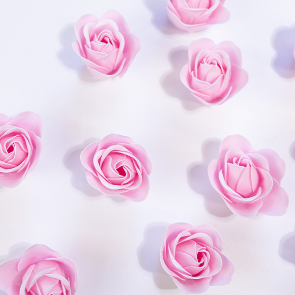 Conjunto de 24 Rosas Cor-de-rosa de Sabão