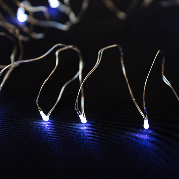 Chain of 25 Cool White Indoor LED Lights