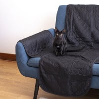 Black and Grey Reversible 1-Seat Sofa Protector