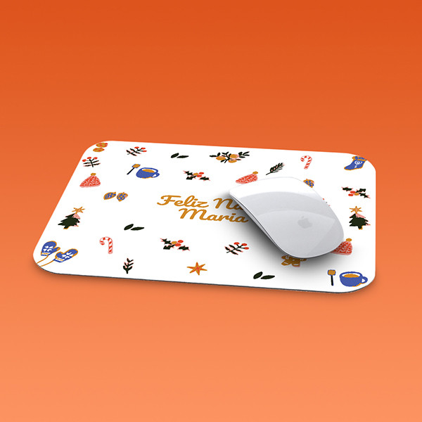 Personalizable Merry Christmas Rectangular Mouse Pad