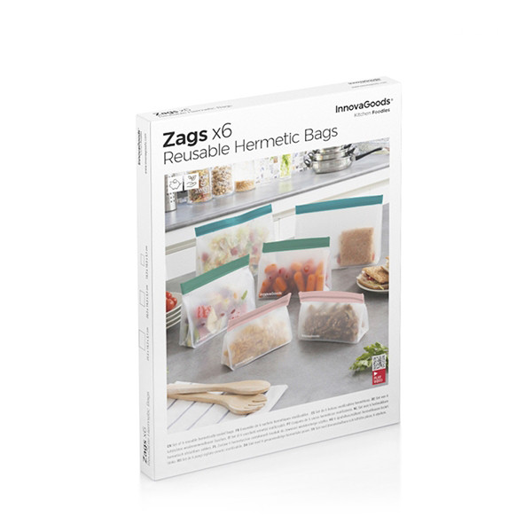 Conjunto de Sacos Reutilizáveis Zags (Pack 6)