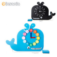 Learning Clock and Whale Chalk Frame