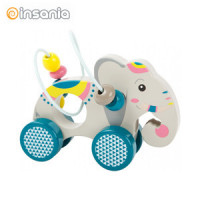 Push Elephant with Wooden Loop