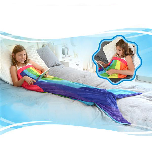 Snug Rug Rainbow Mermaid Blanket