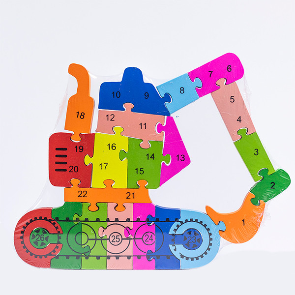 Puzzle didactique aux formes colorées