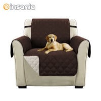 1 Place Sofa Protector Brown and Beige