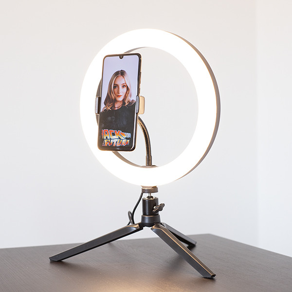 Multicolor Table Light Ring with Tripod