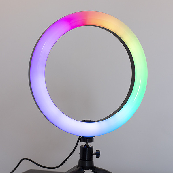 Ring Light de Mesa Multicolor com Tripé