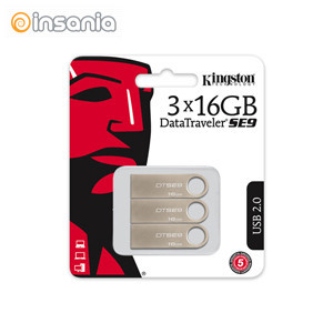 Pen USB 2.0 Kingston DataTraveler 16GB (Pack 3)