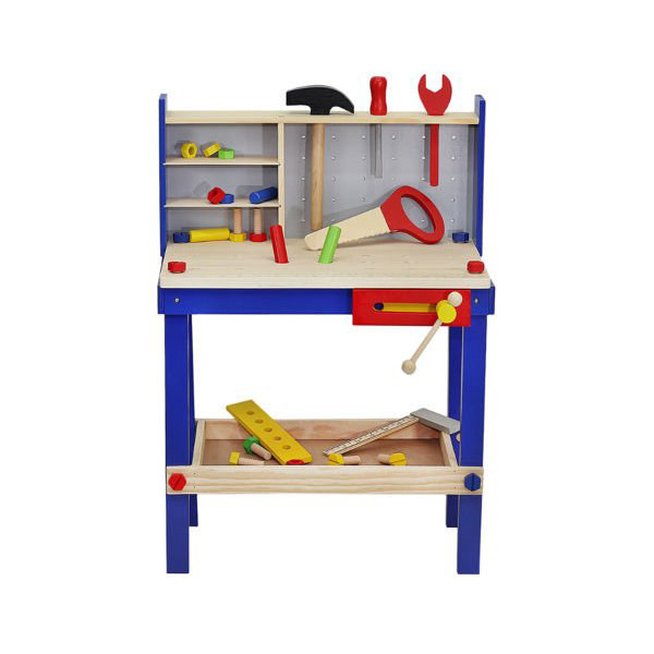 Banc de jouet avec outils en bois
