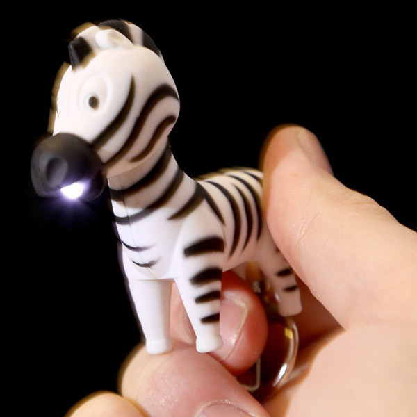 Porta-chaves Animais do Zoo com LED