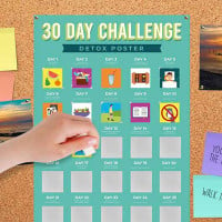 Affiche à gratter du défi Detox 30 jours