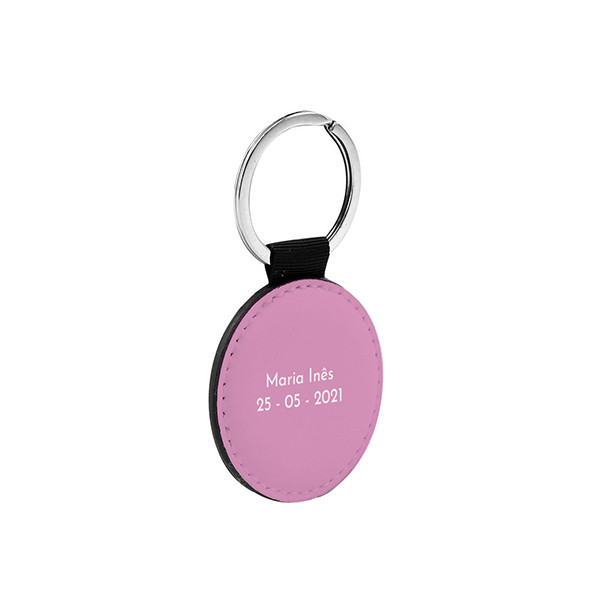 Pink Customizable Key Ring