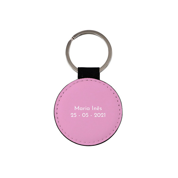 Pink Customizable Key Ring