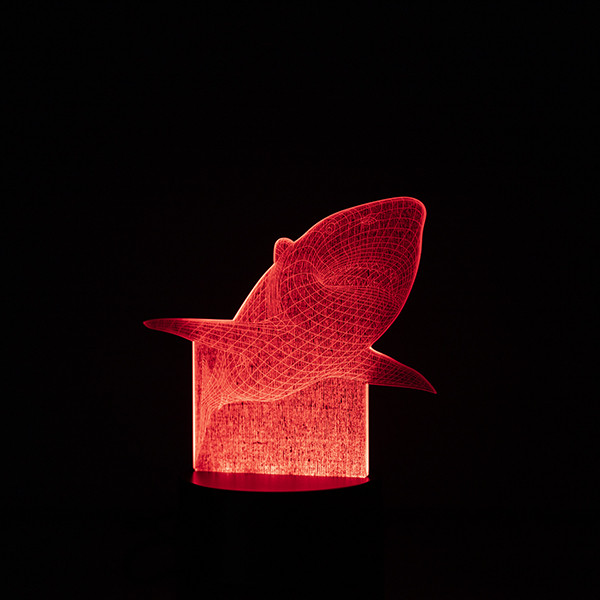 3D Shark LED Lamp