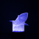Candeeiro LED 3D Tubarão