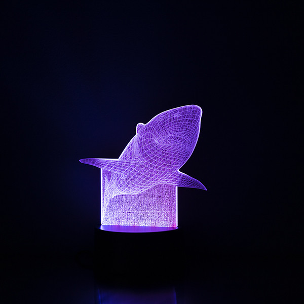 Lámpara LED 3D Shark