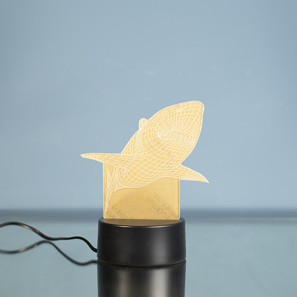 Lámpara LED 3D Shark