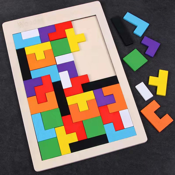 Puzzle de Madeira Tetris