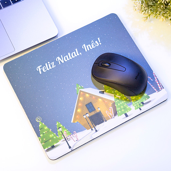 Customizable Christmas Village Mouse Pad