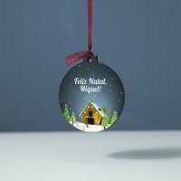 Customizable Wooden Christmas Ball Ornament
