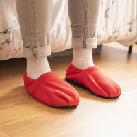 Red Microwave Heating Slippers