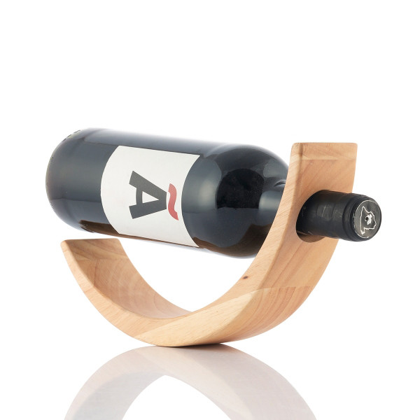 Wooden Floating Wine Bottle Holder