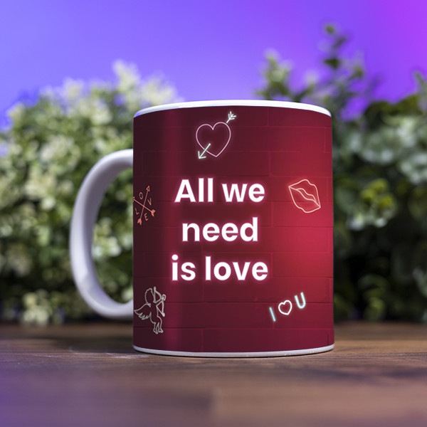 Mug Saint-Valentin avec photo et phrase personnalisées