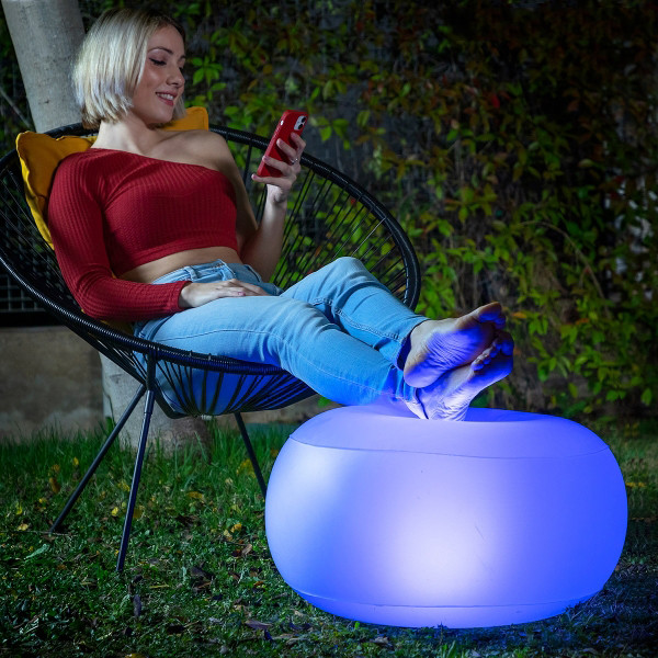 Houppette gonflable avec LED