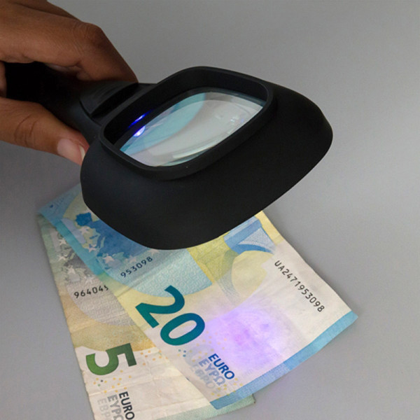 Lupa com LED e Luz UV
