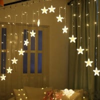 Cortina de Luzes LED Estrelas