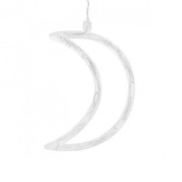 Cortina de luz LED con luna y estrellas