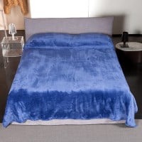 Funda de cama doble azul 230x230 cm