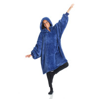 Adult Blue Sleeved and Hooded Blanket