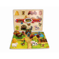 Puzzle de madeira com фигурками 230 itens 46 х23 centímetros jogo