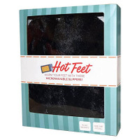 Pantuflas Hot Feet para microondas, color negro