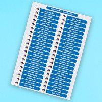 Kit de etiquetas azules para el regreso a clases de superhéroes
