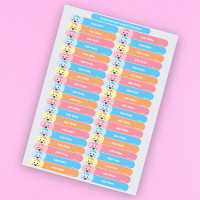 Etiquetas de kit Back to School Coelho