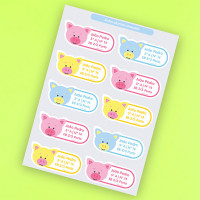 Pig Back to School Labels Kit