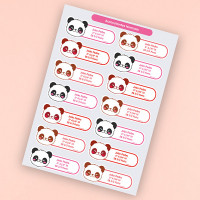 Kit de etiquetas para el regreso a clases de Panda