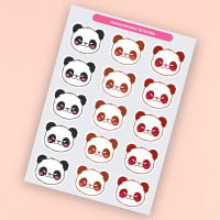 Kit d'étiquettes Panda pour la rentrée scolaire