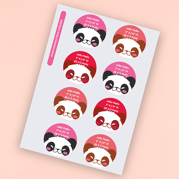 Panda Back to School Labels Kit