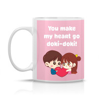 Mug You Make My Heart Go Doki-Doki! with Customizable Photo