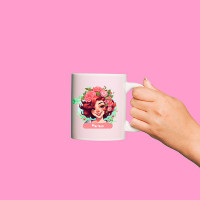 Mug rose personnalisé pour fille