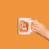 Mug orange personnalisable pour filles