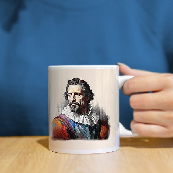 Caneca Miguel de Cervantes com Citação Dom Quixote