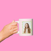 Girl Mug with Customizable Pink Photo
